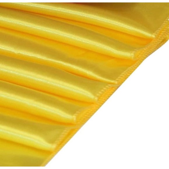 50 count | Yellow Satin Chair Sashes Wedding Party Dining Banquet Bows Ties New - Picture 3 of 4